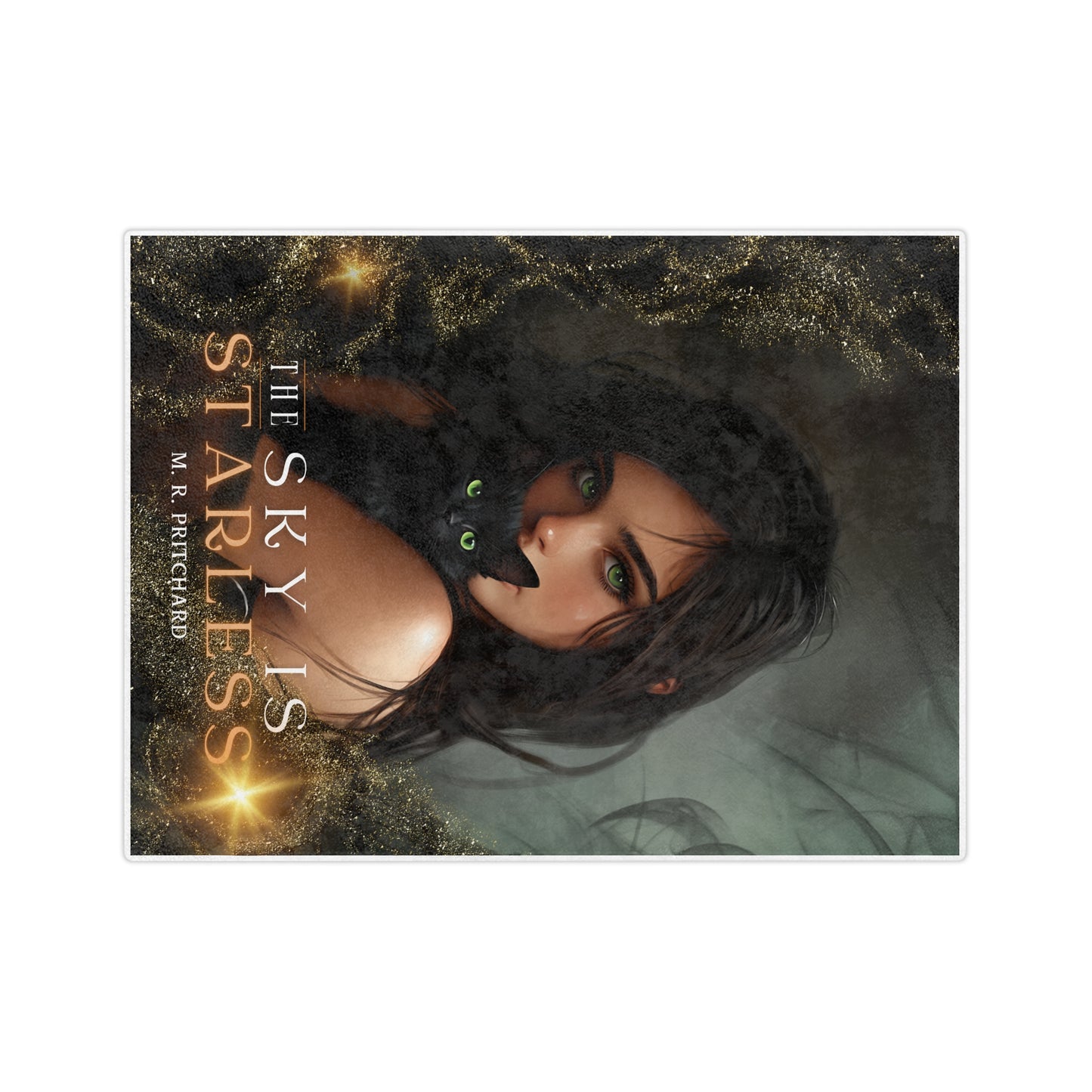 “Starlight & Shadows” Velveteen Blanket – Rue & Lucipurr Edition