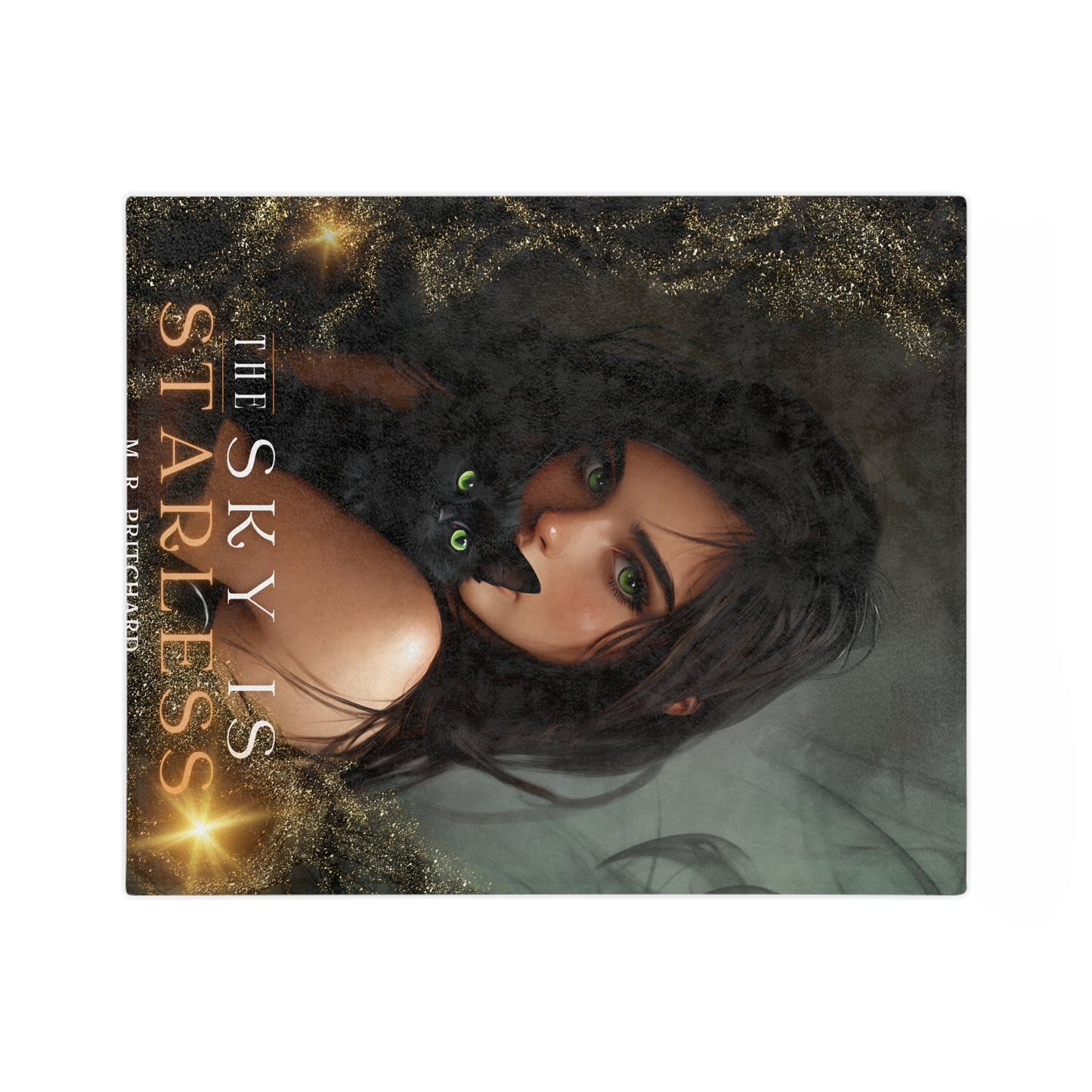 “Starlight & Shadows” Velveteen Blanket – Rue & Lucipurr Edition