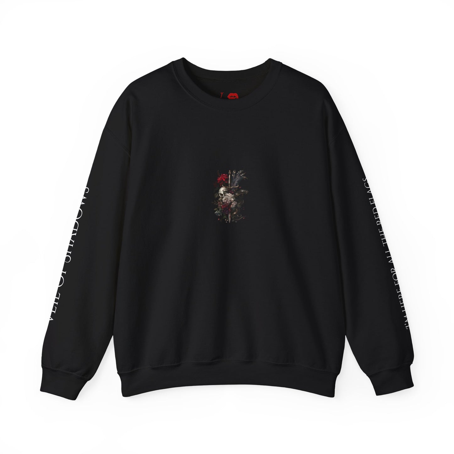 Veil of Shadows Sweatshirt – “I’m Here for All the Red Flags” (Meg Vampire Back Print)