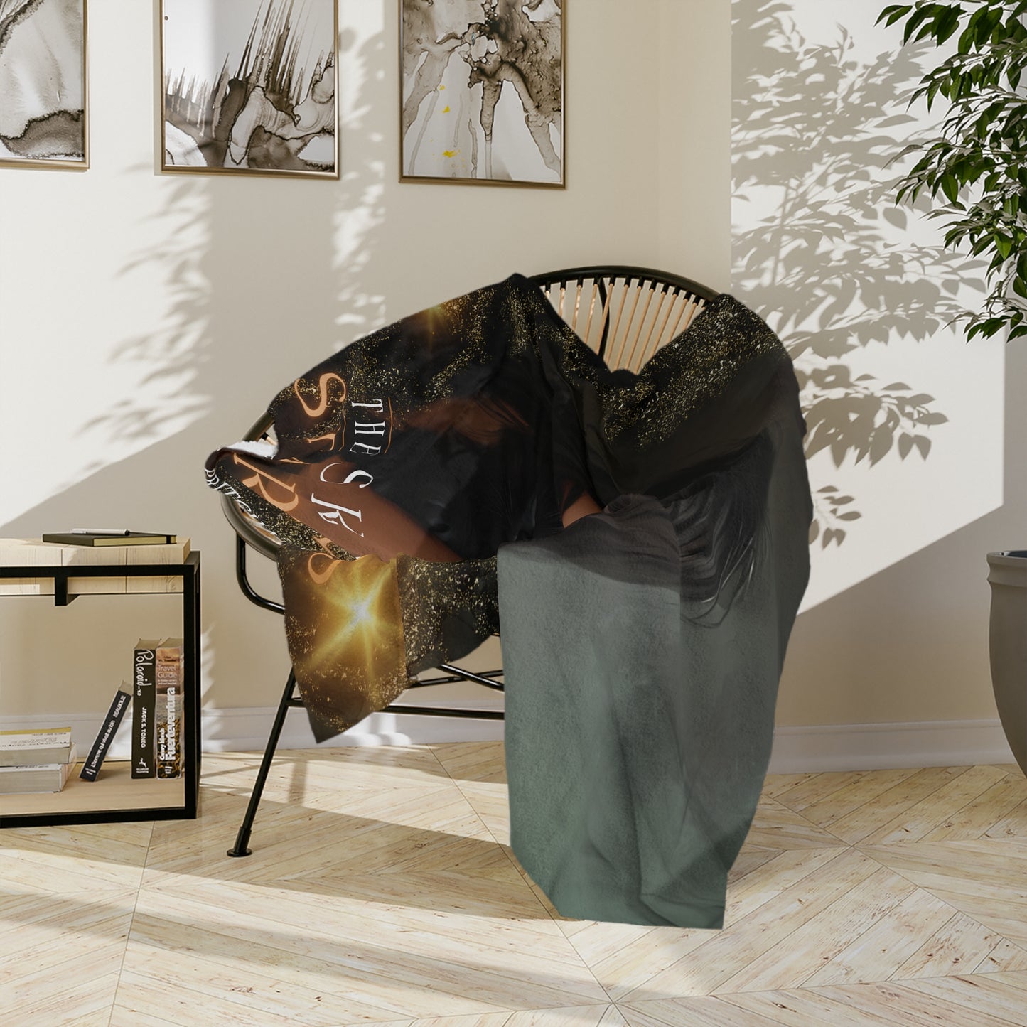 “Starlight & Shadows” Velveteen Blanket – Rue & Lucipurr Edition