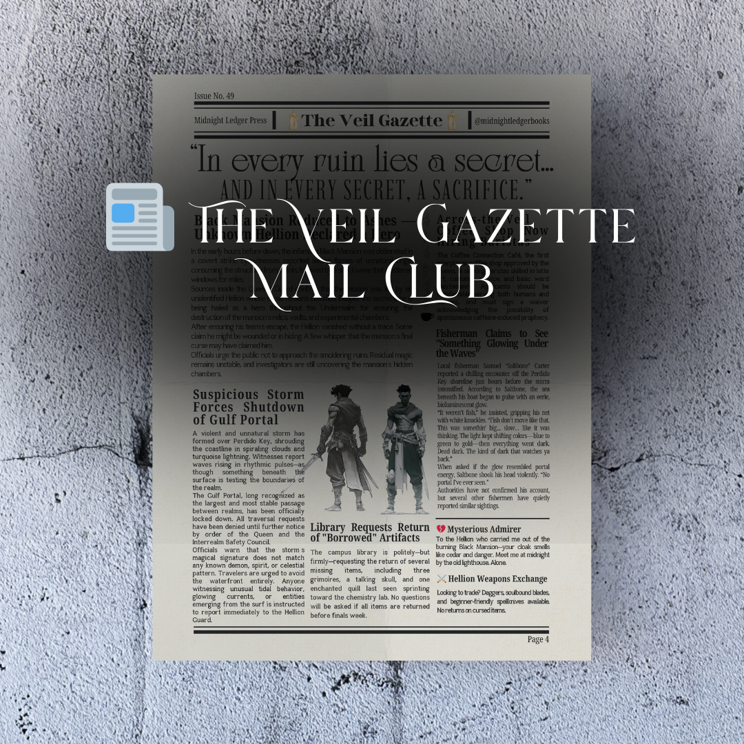 📰 The Veil Gazette — Monthly Mail Club (Physical Mail Edition)