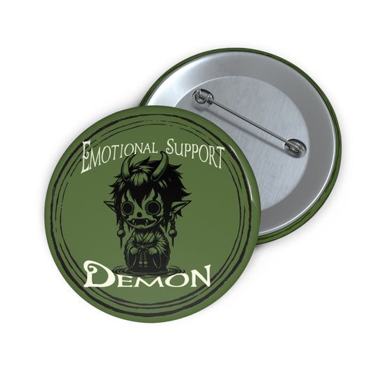Emotional Support Demon Pin - 2.25" Pin with Tiny Horns & Mischievous Grin for Dark Fantasy Fans