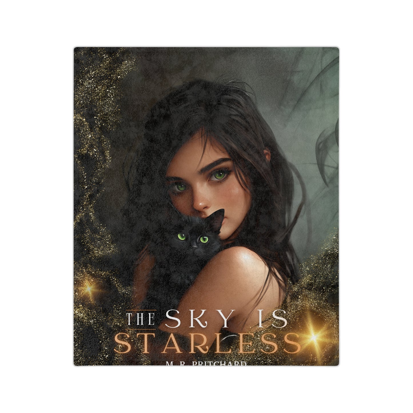 “Starlight & Shadows” Velveteen Blanket – Rue & Lucipurr Edition